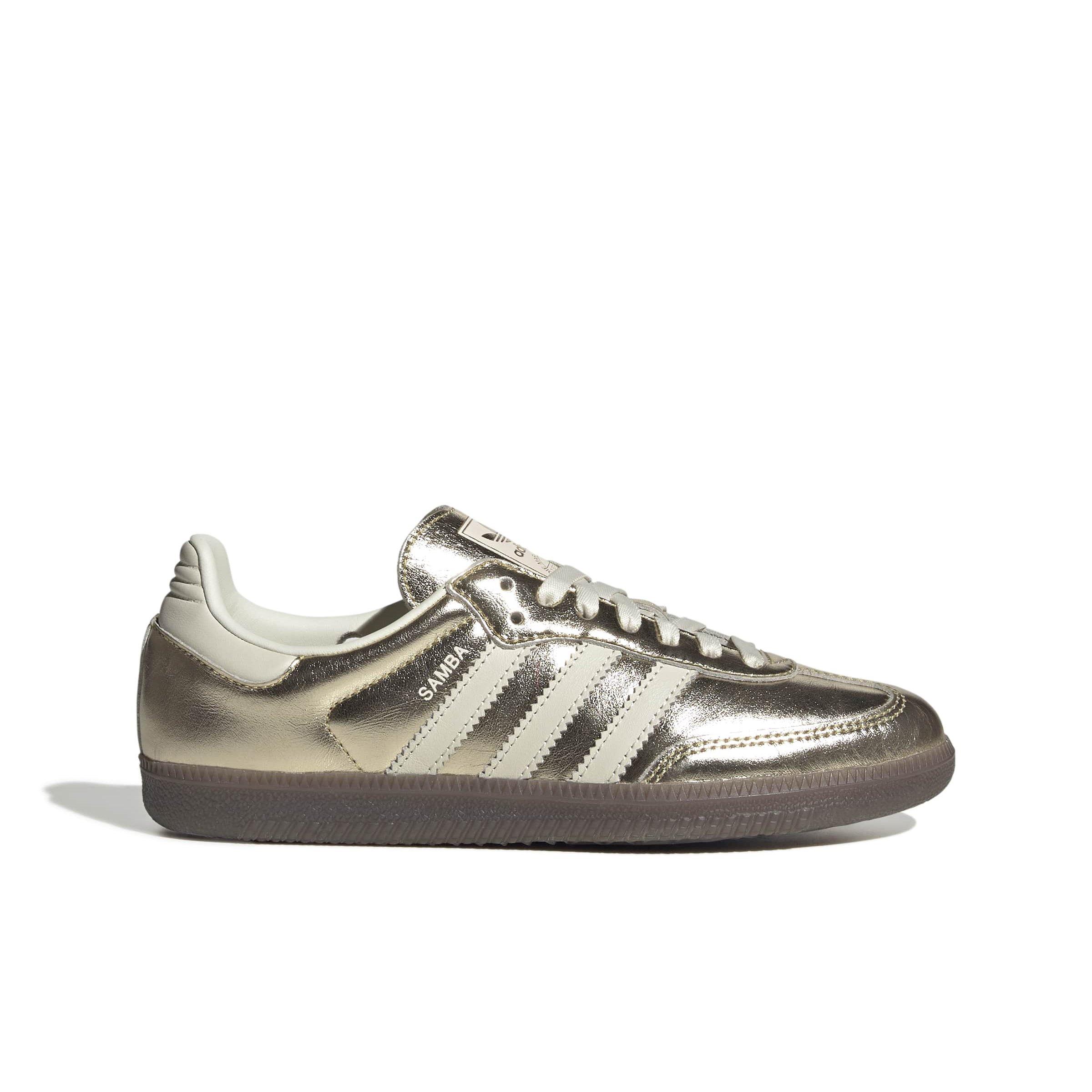 adidas Originals Samba OG "Gold Metallic/Off White/Gum 5" Women's Shoe - GOLD/OFF WHITE/GUM